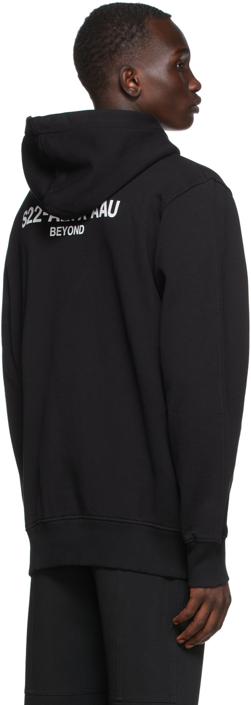 Alyx Scarred By Techno Hooded Sweatshirt In Black