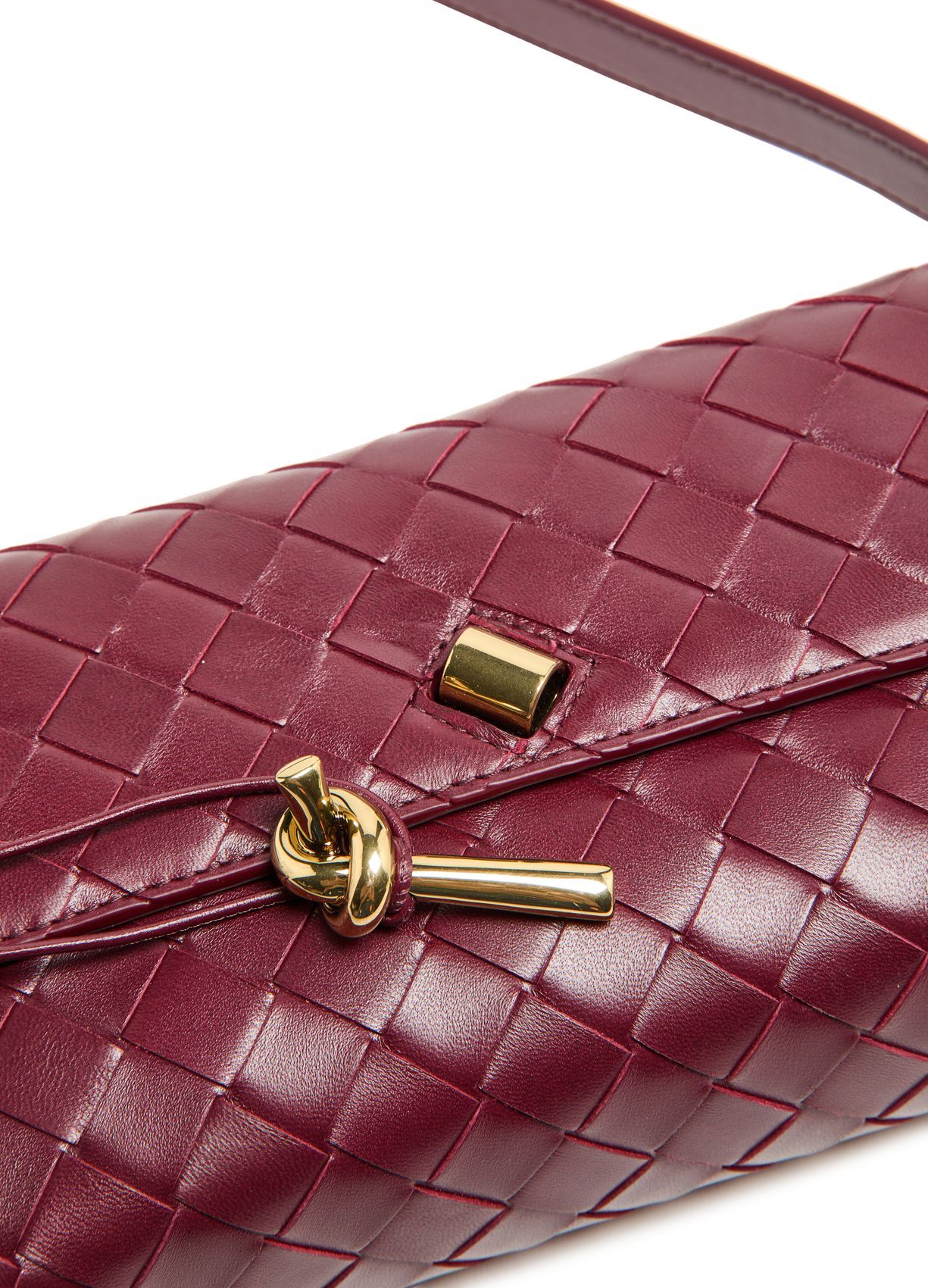 Shop Bottega Veneta Flap Shoulder Bag In Red