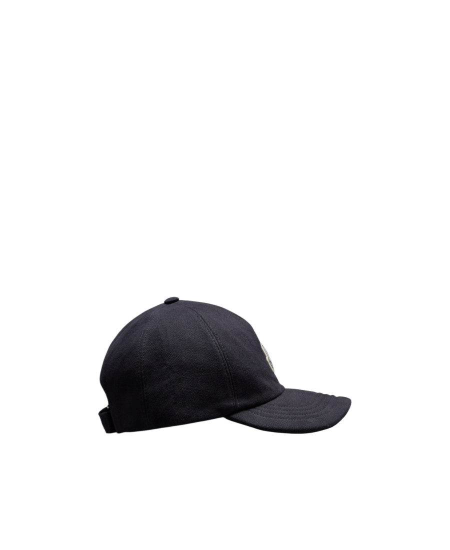 Shop Moncler Fleece Baseball Cap In Black