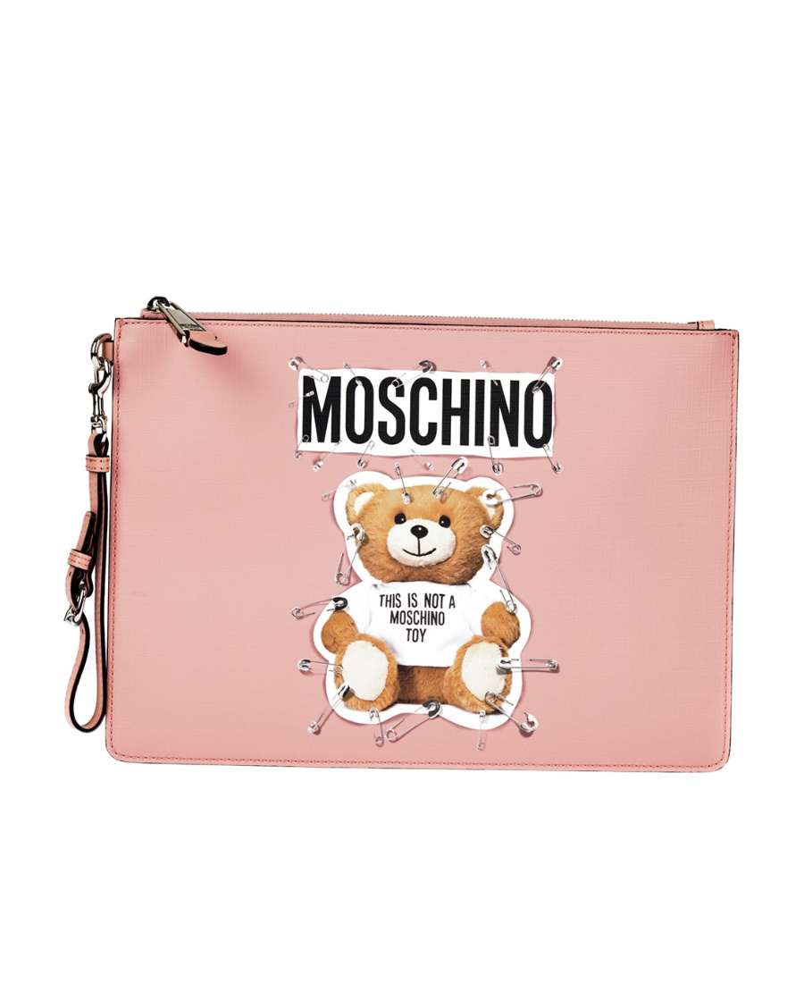 Moschino Logo Handbag In Nude