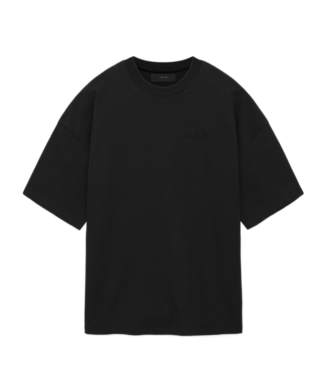 Amiri Tonal Logo Oversized Cotton T-shirt In Black