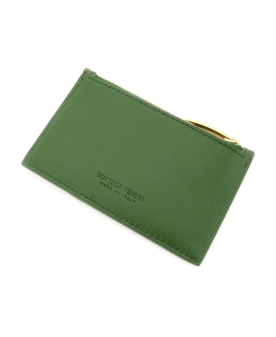 Bottega Veneta Weave Card Bag In Green