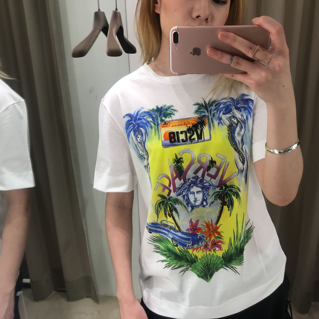 Versace Medusa Printed T-shirt In White