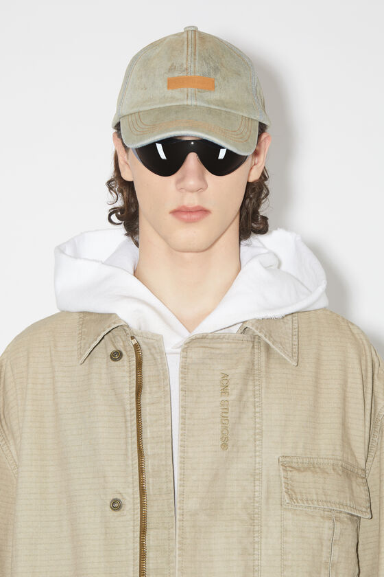 Acne Studios Logo-embroidered Cotton Military Jacket In Nude