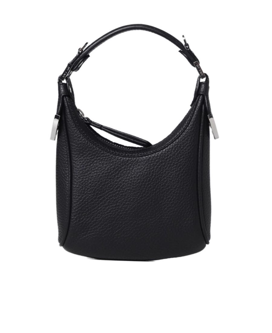 By Far Cosmo Hammered Leather Tote In Black