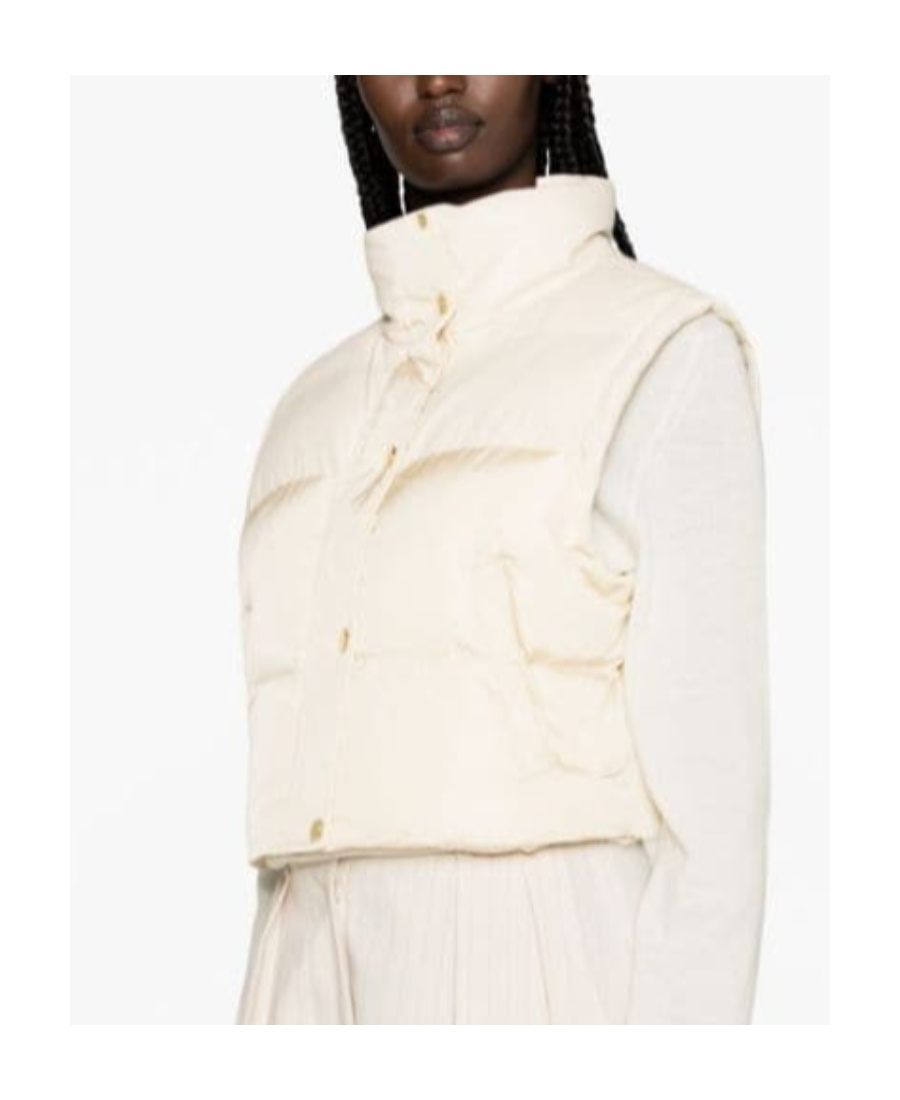 Pinko Cropped Press-stud Padded Gilet In Multi