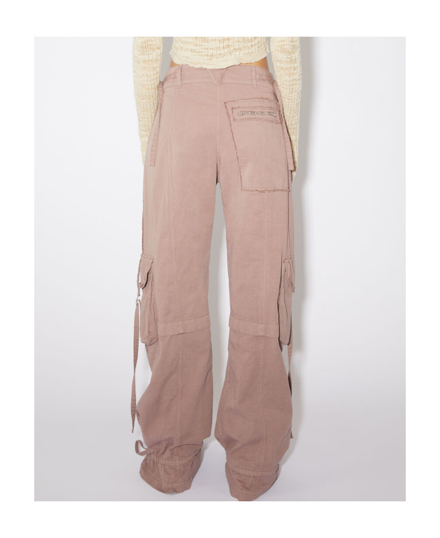 Acne Studios Wide-leg Cargo Trousers In Nude