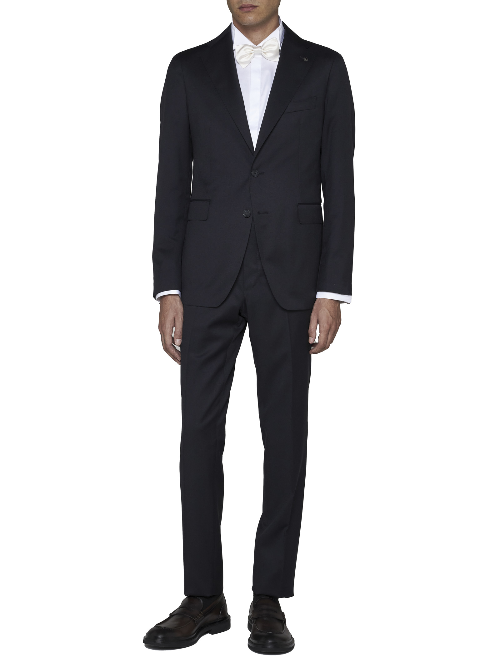 Tagliatore Virgin Wool Suit In Black