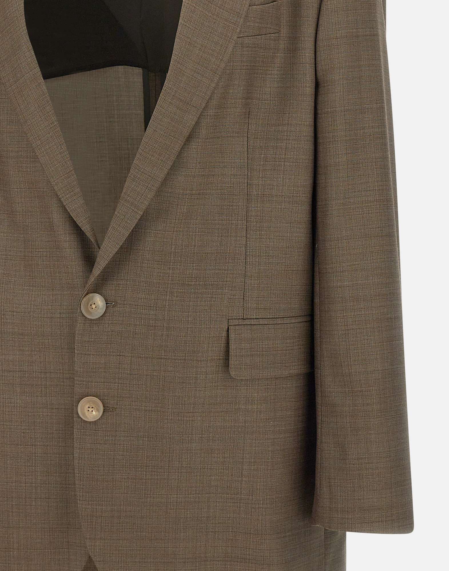 Emporio Armani Super 130's Wool Tobacco Blazer In Brown