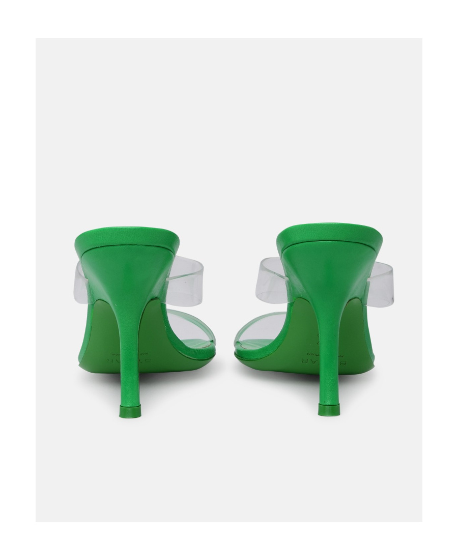 Shop By Far Clara Strappy Heeled Sandals In Green