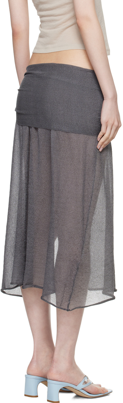Paloma Wool Gray Dakota Midi Skirt