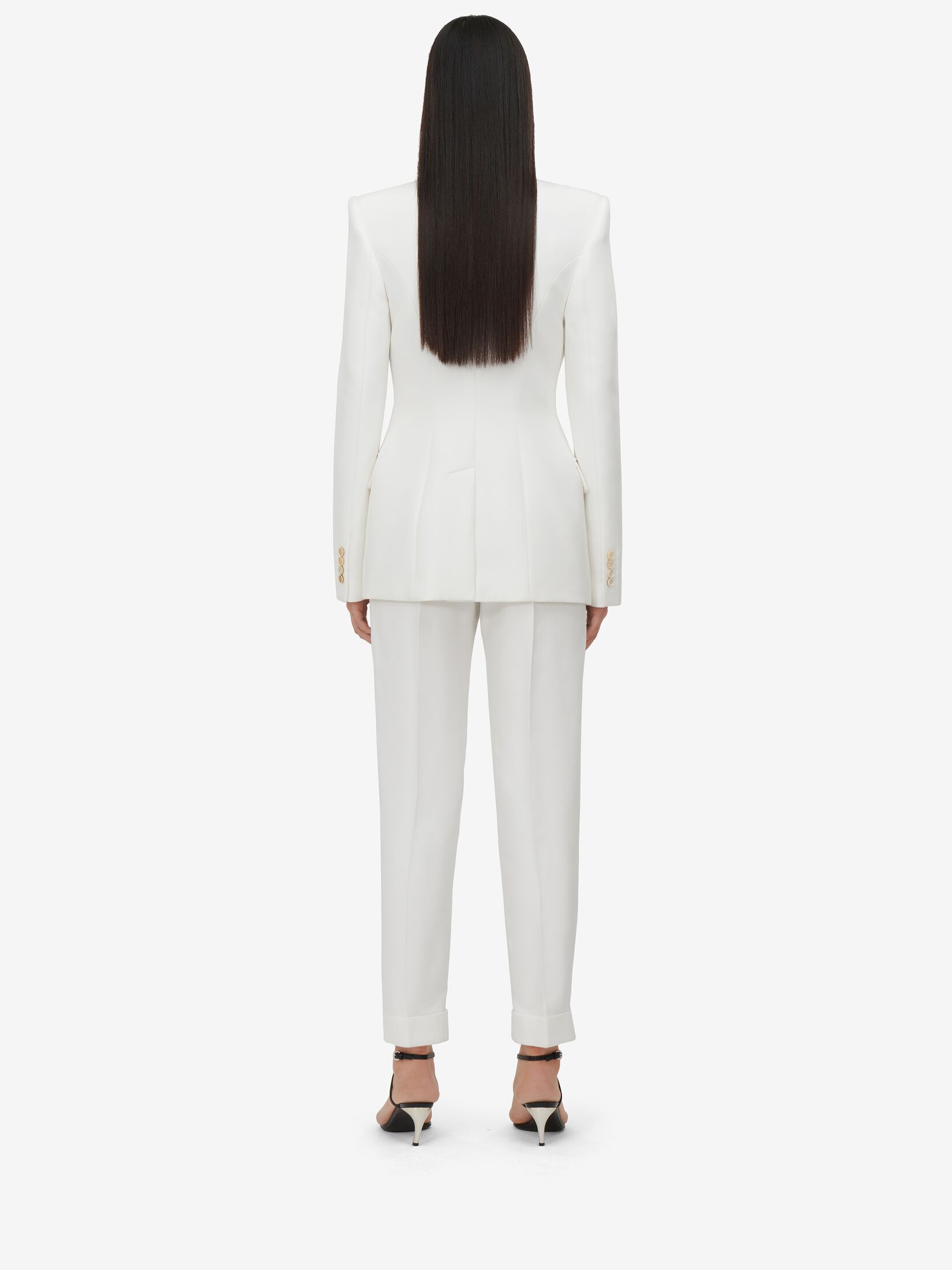 Alexander Mcqueen Slim Peg Trousers In White