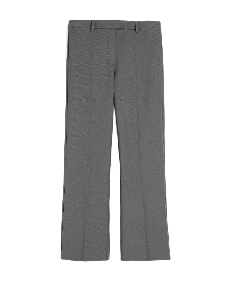 Max Mara Umanita Cotton Blend Trousers In Gray