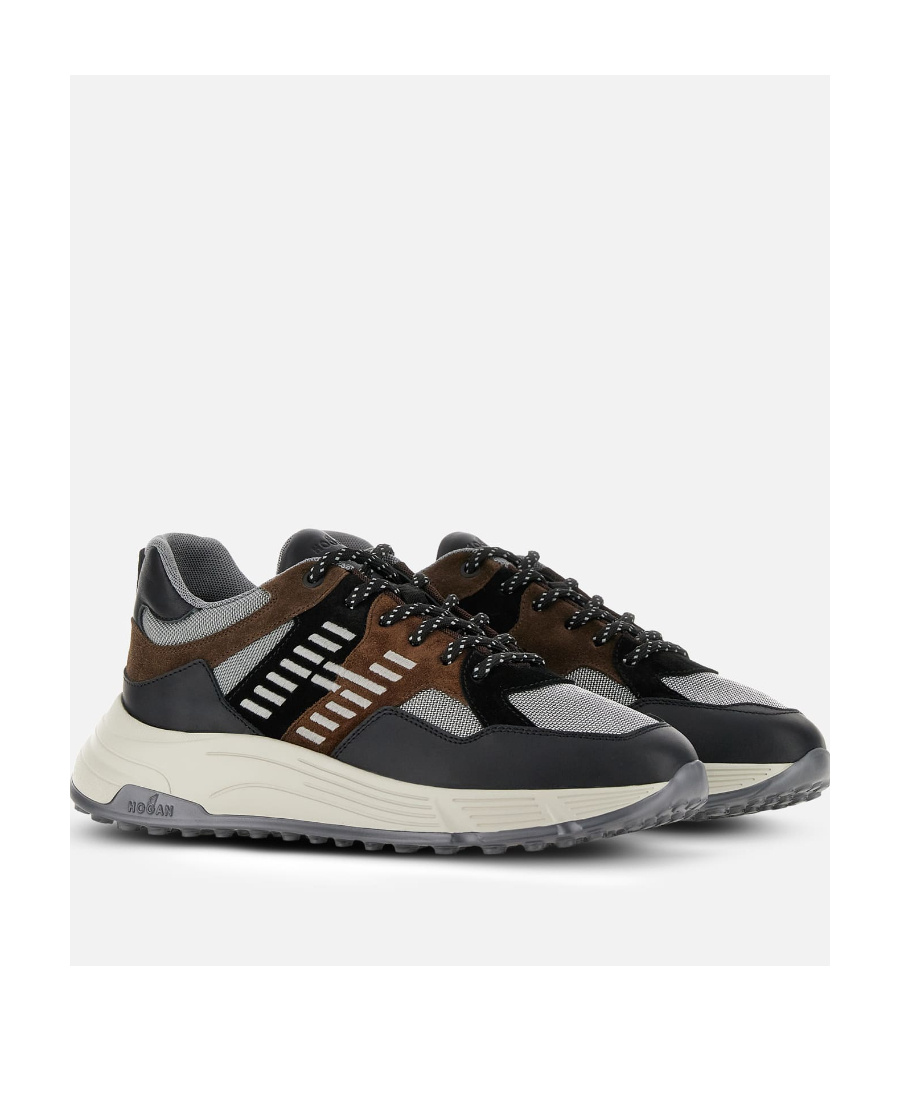 Hogan Hyperlight Lace-up Sneakers In Black