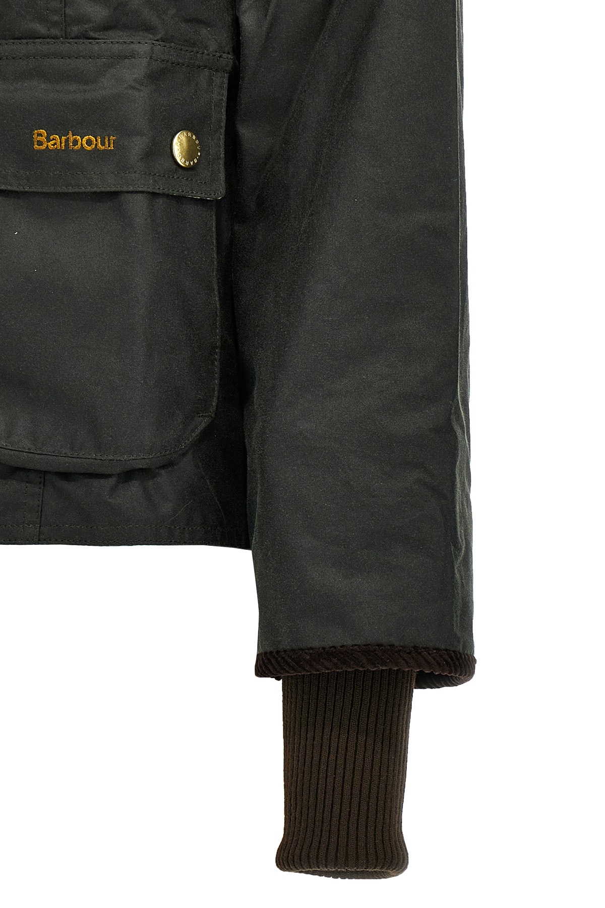 Barbour Cropped Beadnell Jacket In Green