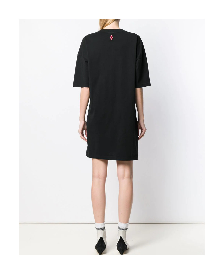 Marcelo Burlon County Of Milan A Printed Dress In Black