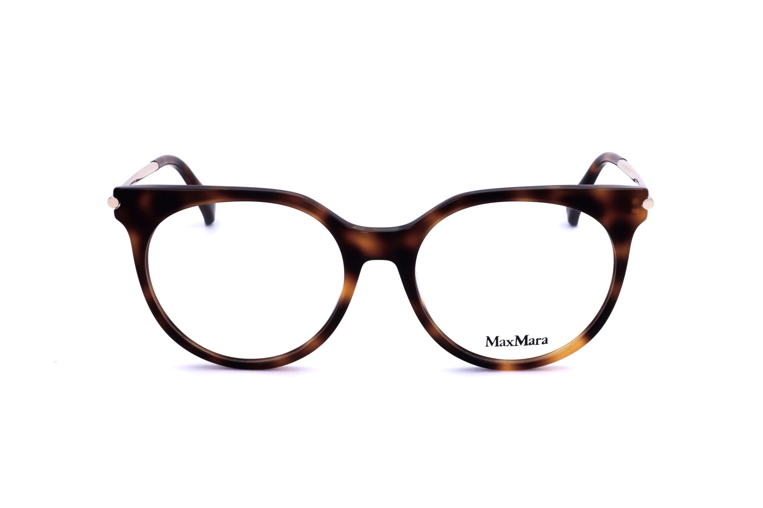 Max Mara Round Frame Glasses In Black