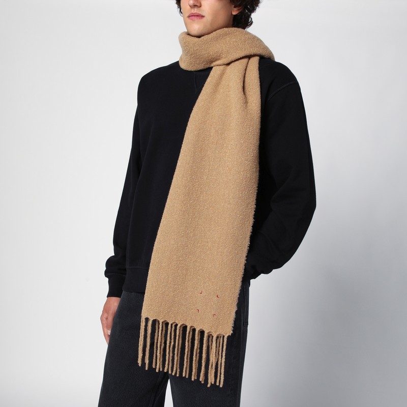 Destin Surl Fringed Scarf In Nude