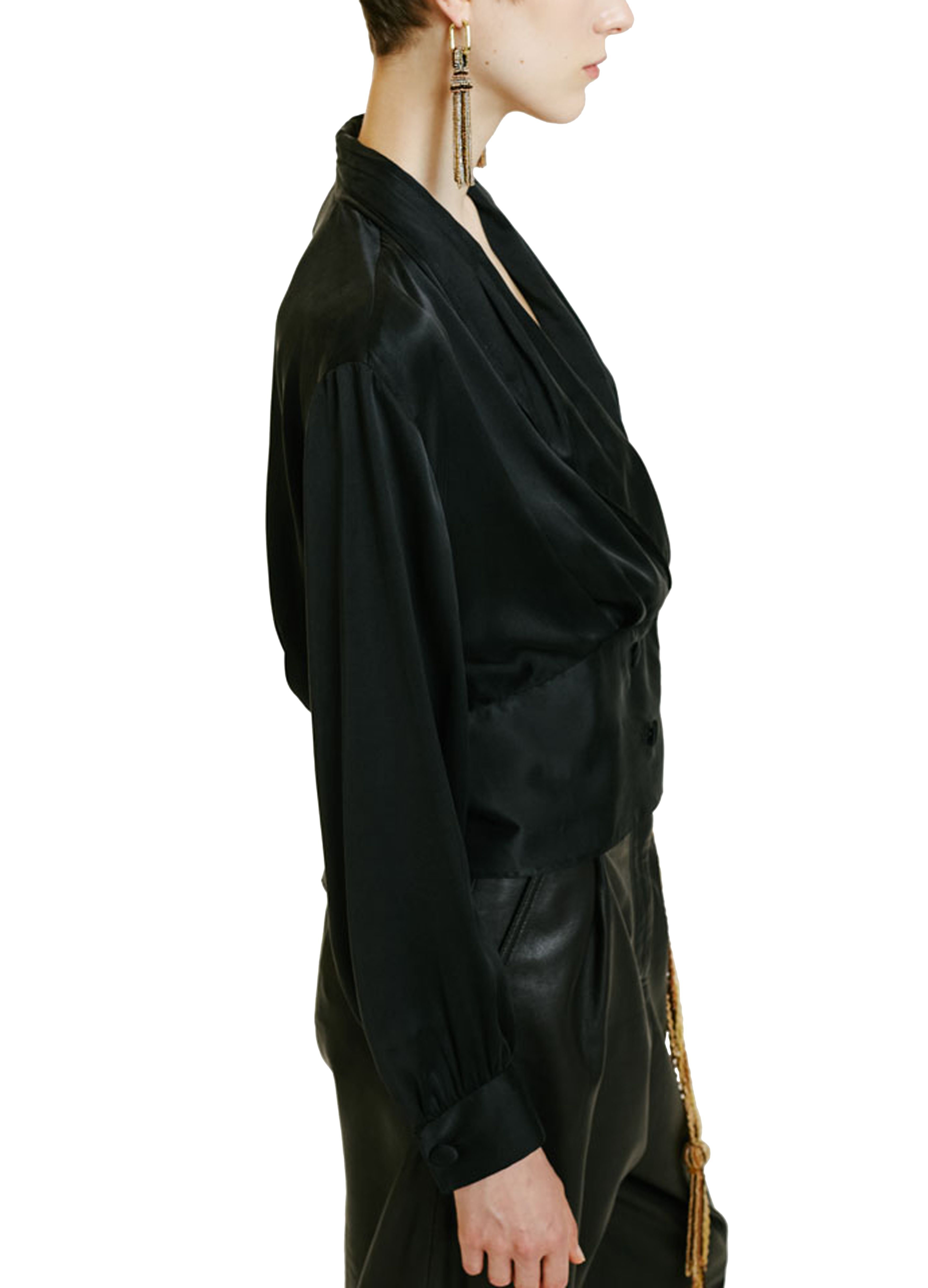 Momoní Ayumi Long Sleeved Shirt In Black