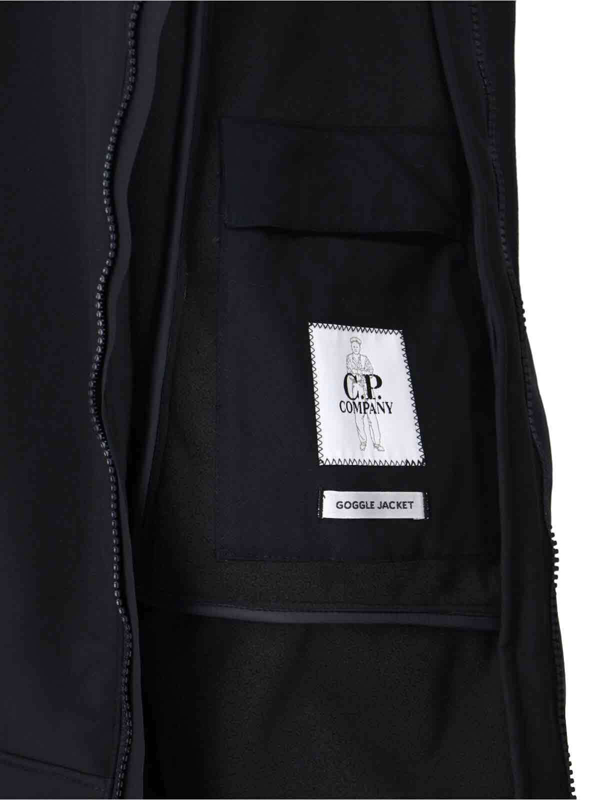 C.p. Company Mens Sleeveless Jacket With Integrated Goggles And High Collar In Black