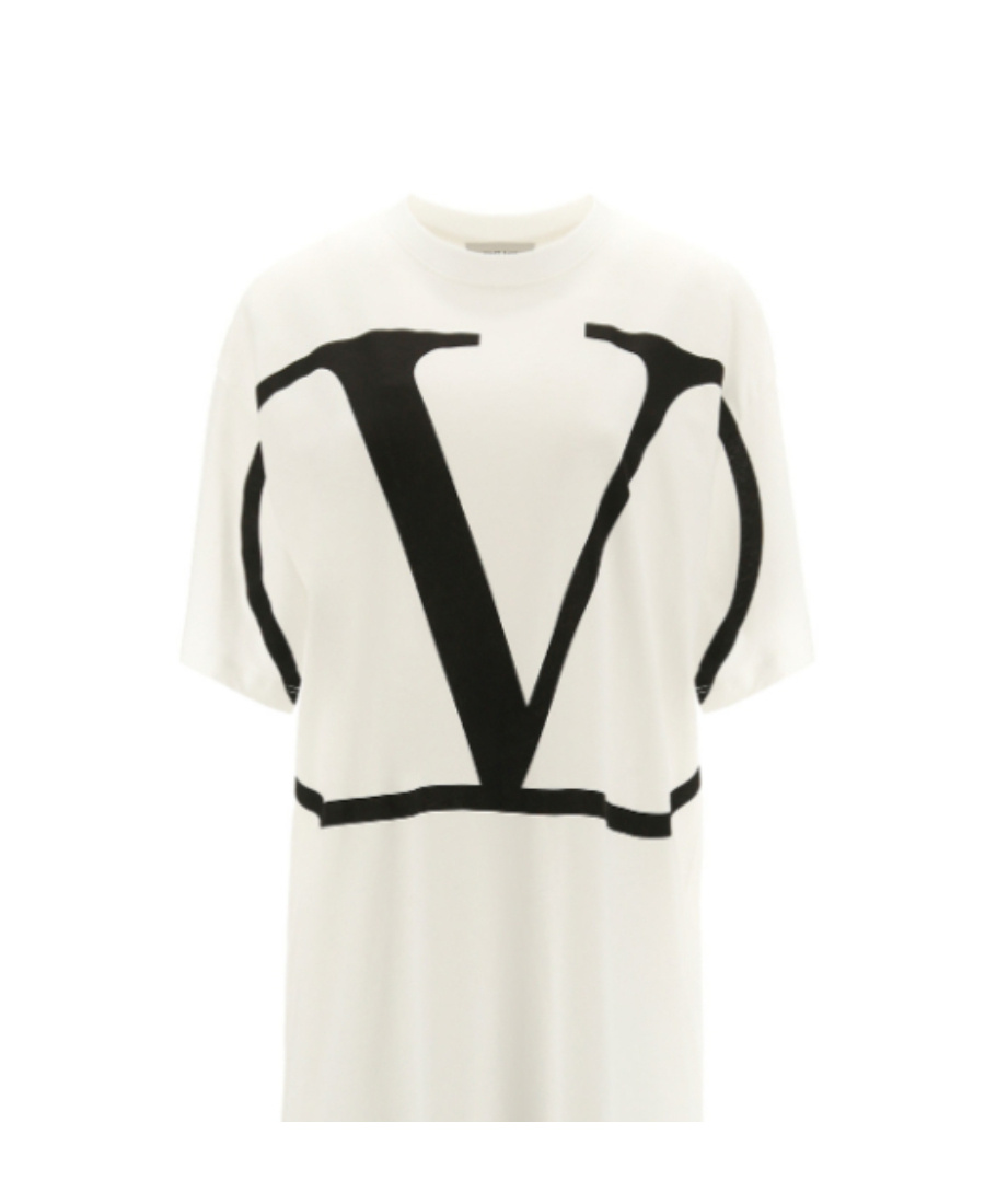 Valentino Vlogo Lace Dress In White