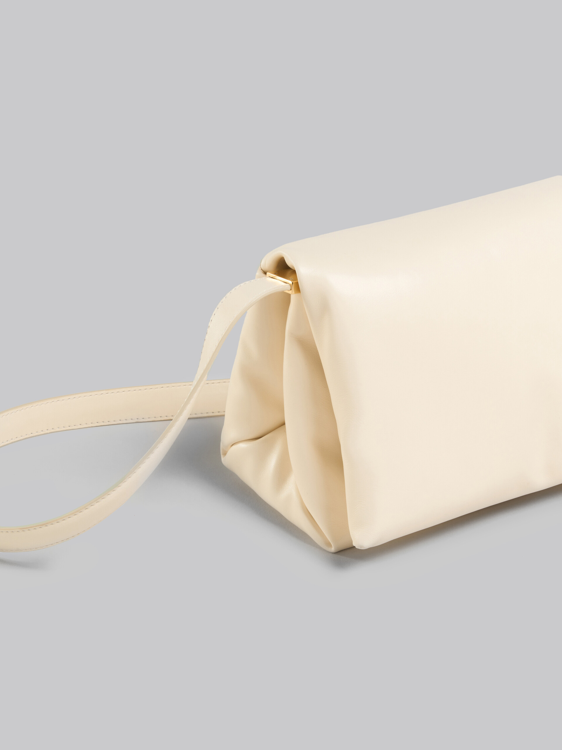 Marni Small Prisma Leather Shoulder Bag In Neutral