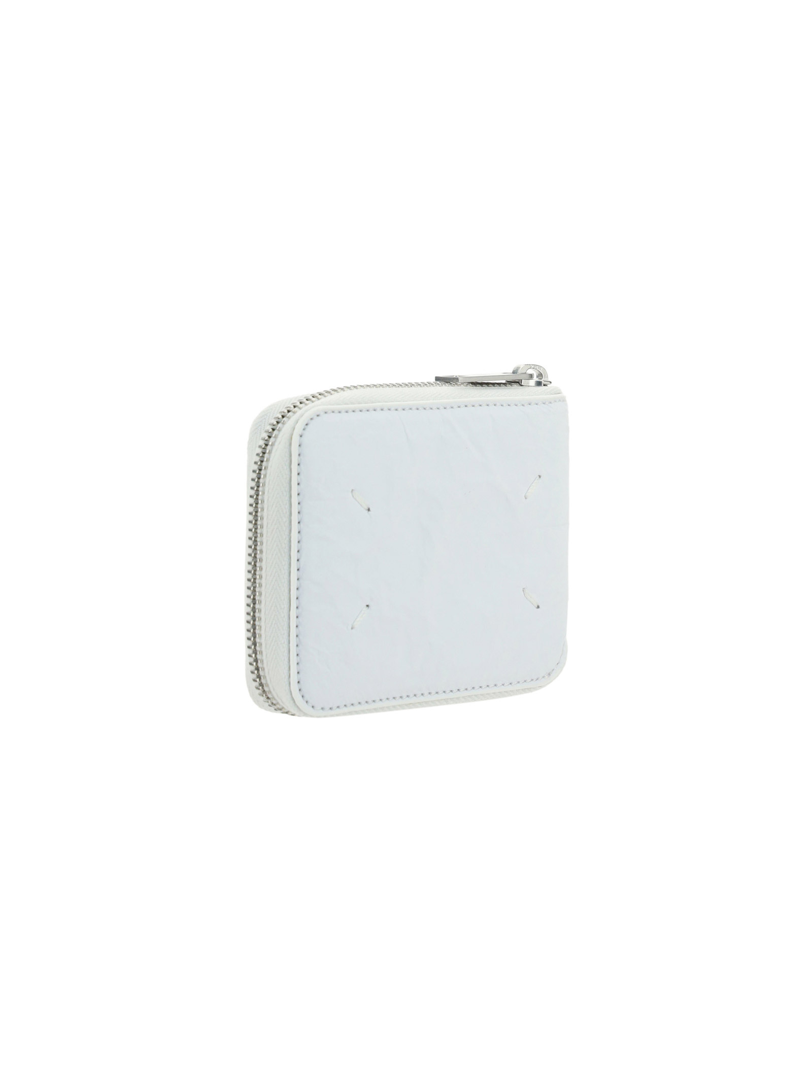 Maison Margiela Crease-effect Wallet In White