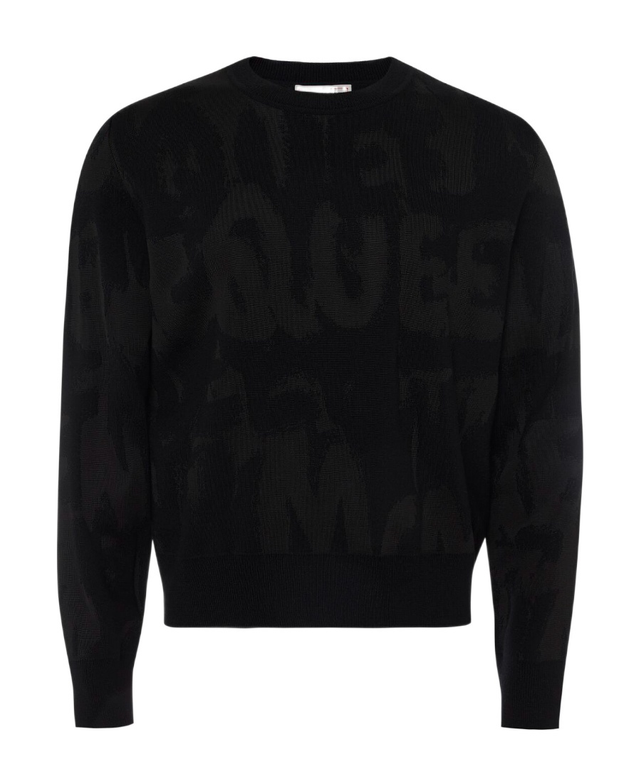 ALEXANDER MCQUEEN ALEXANDER MCQUEEN LOGO JACQUARD KNITTED JUMPER