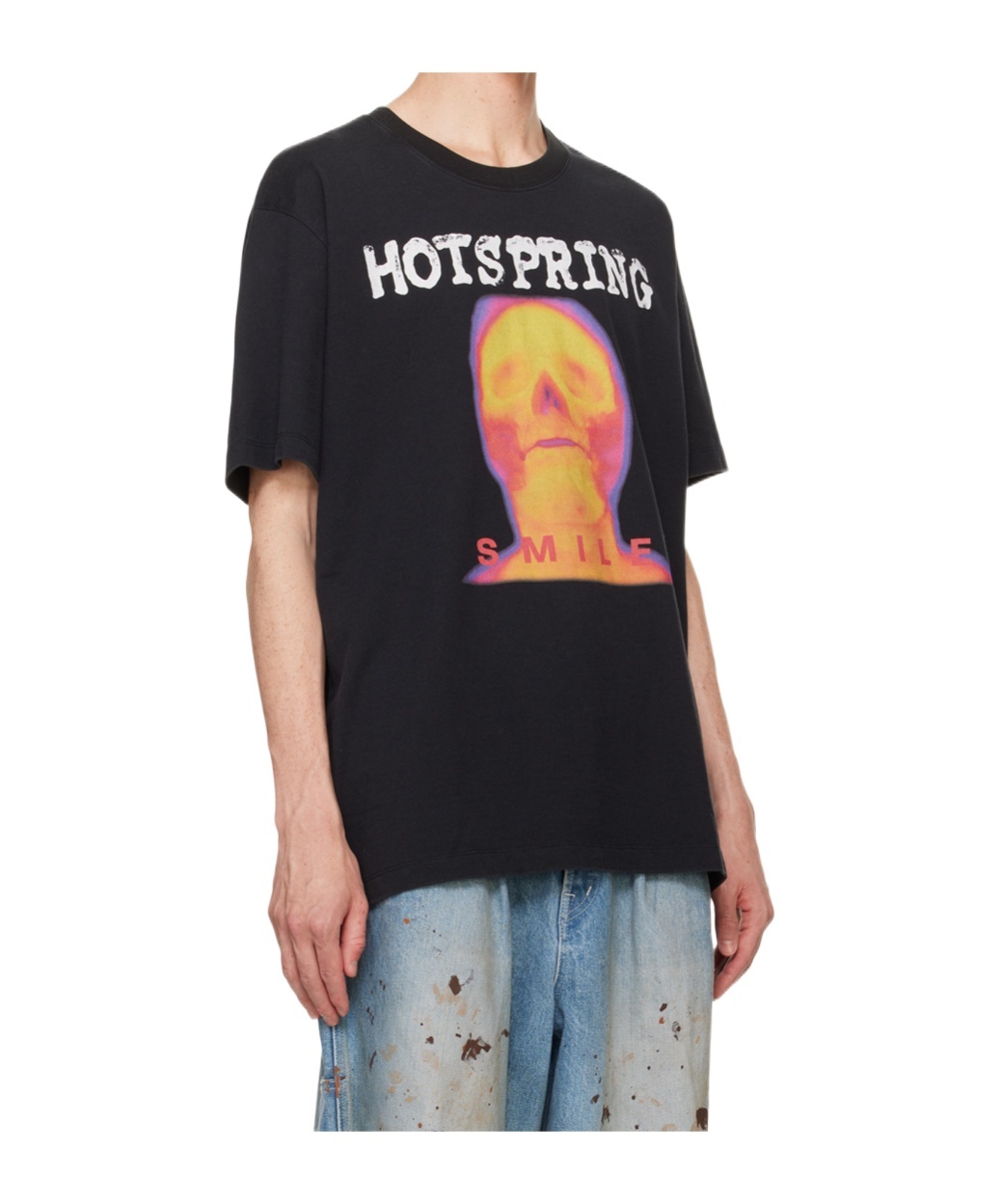Doublet Graphic-print Cotton T-shirt In Black