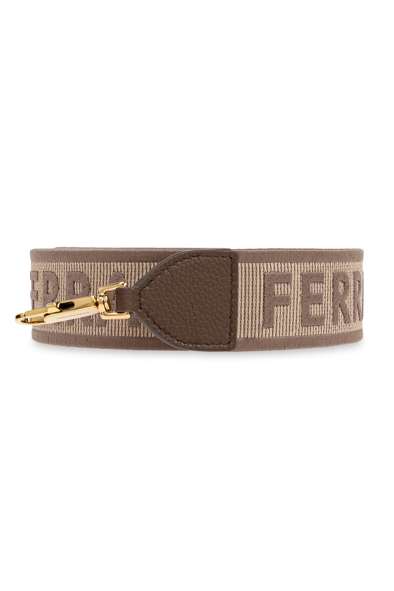 Shop Ferragamo Logo Shoulder Bag In Brown