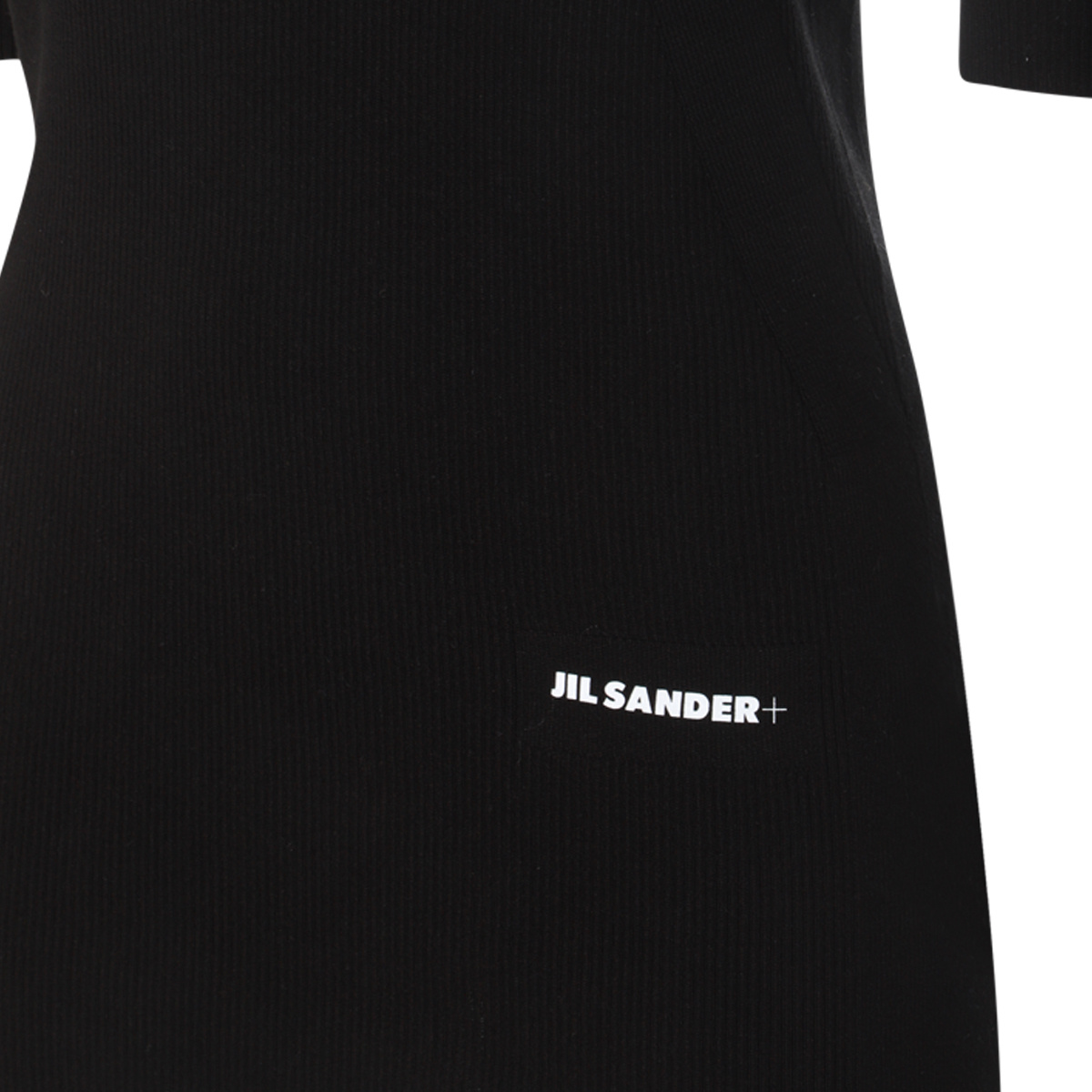 Jil Sander Logo-patch Knitted Top In Black