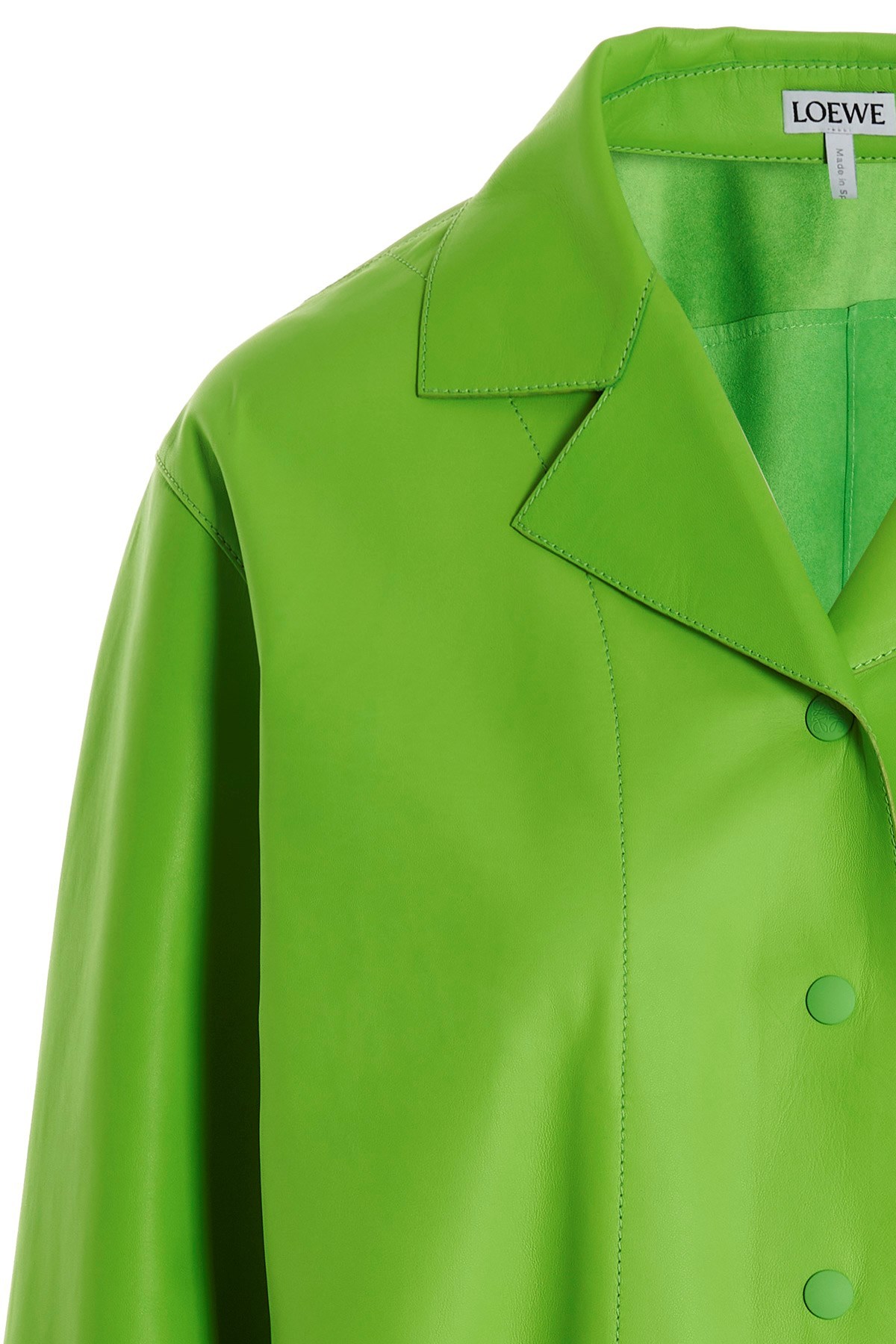 Loewe Anagram Casual Jackets, Parka Green In Green