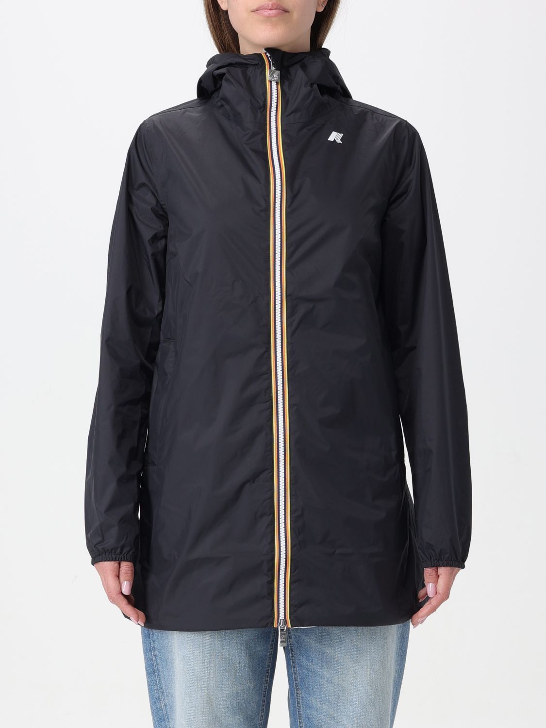 K-WAY K-WAY LOGO PRINTED REVERSIBLE HOODED JACKET