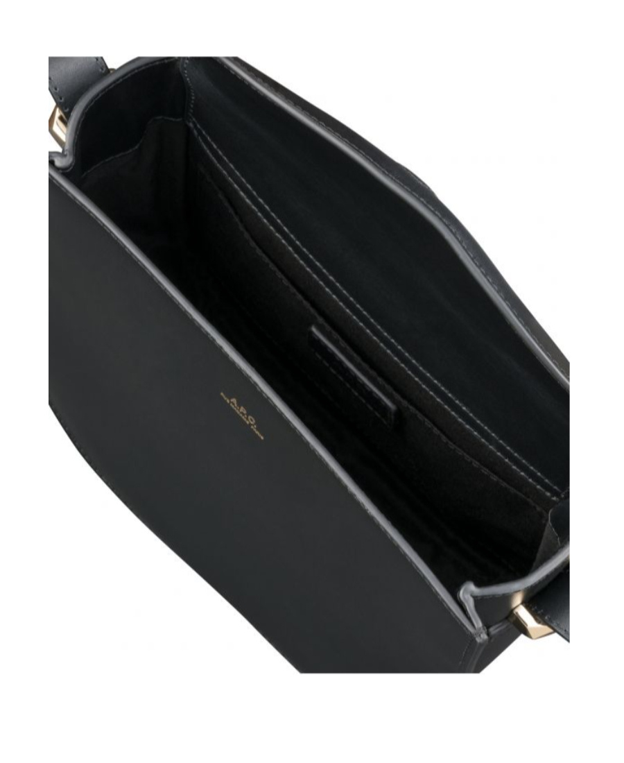 Apc Geneve Leather Shoulder Bag In Black