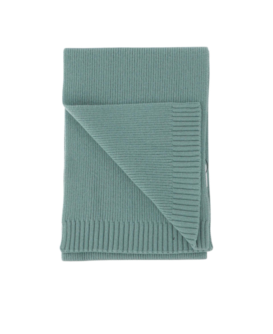 Stone Island Logo Blended Scarf In Green