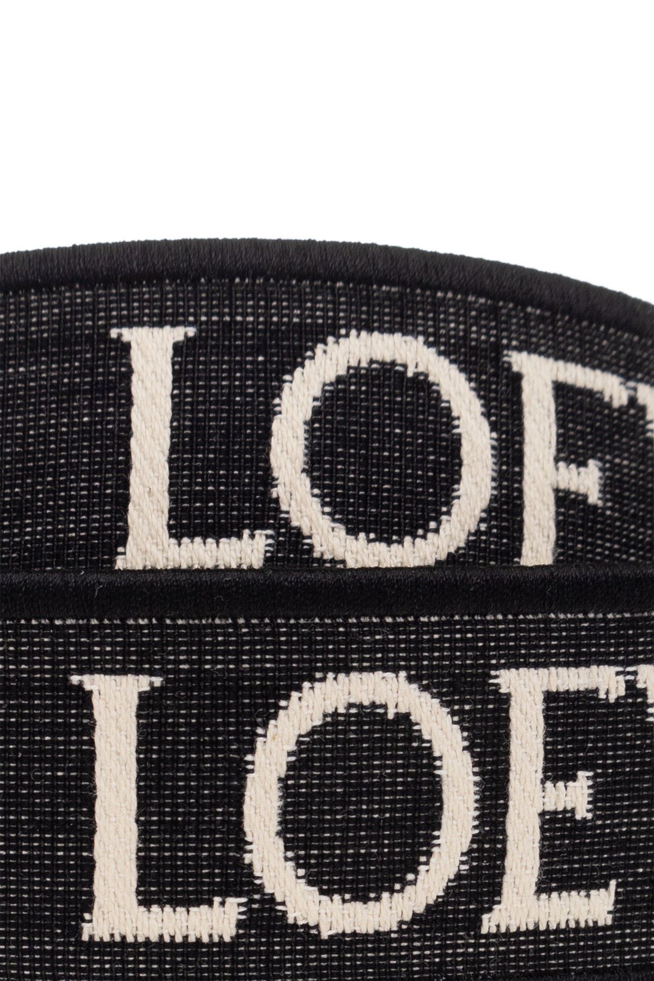 Loewe Anagram-jacquard Reversible Shoulder Strap In Black