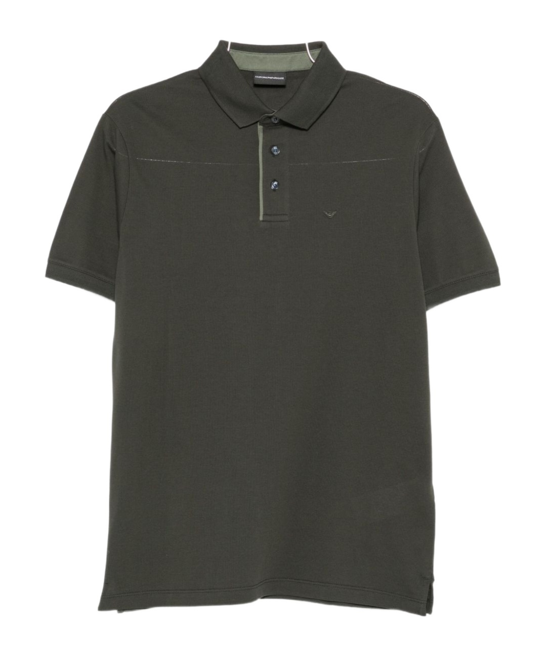 Emporio Armani Logo Cotton Polo Shirt In Green