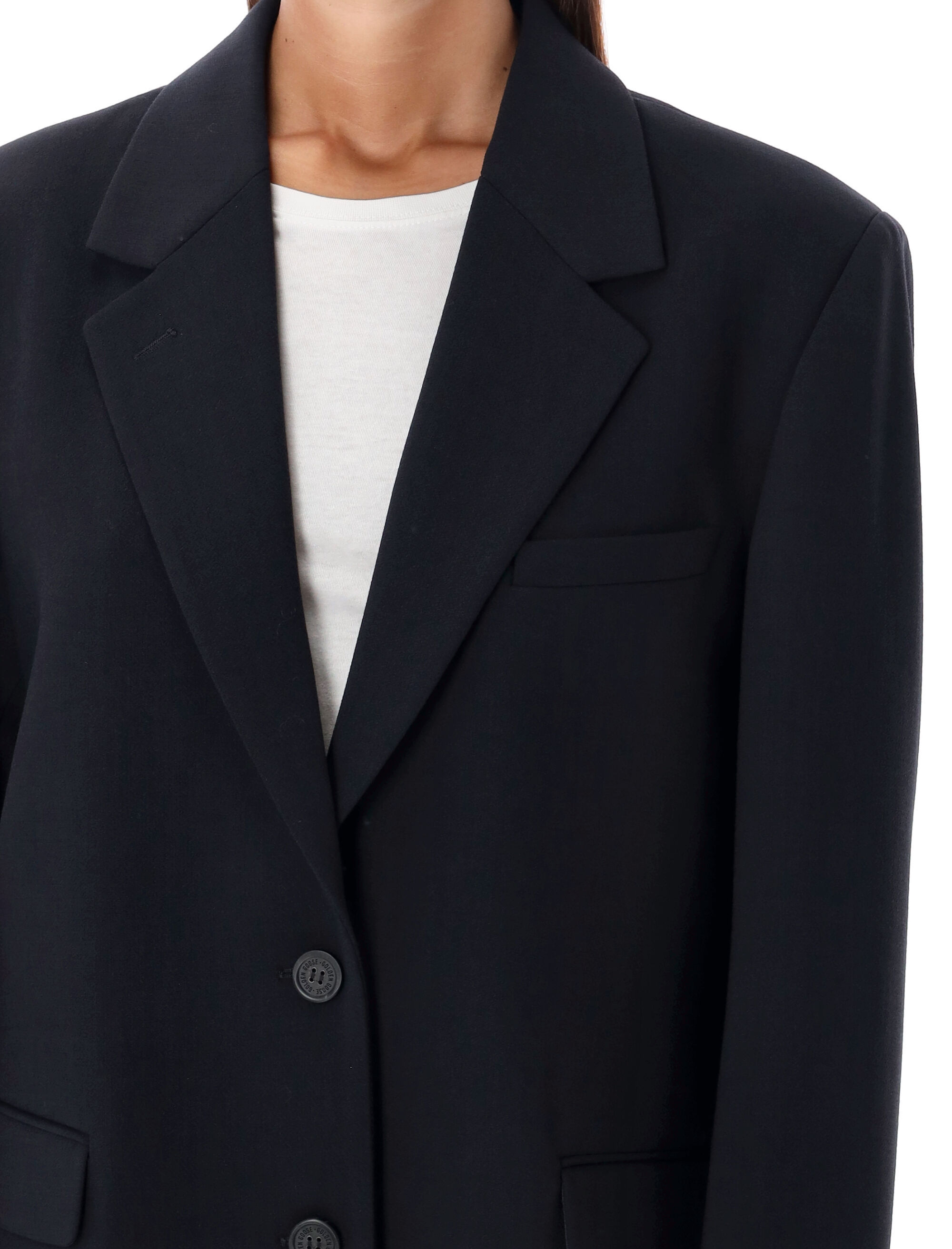 Golden Goose Single Button Front Jacket In Black