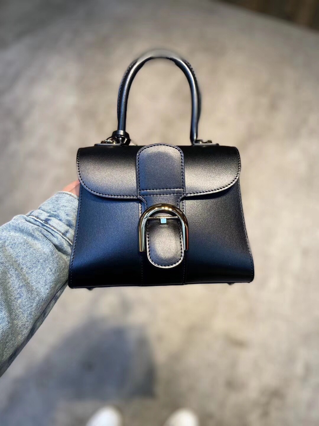 Delvaux Mini Brillant Shoulder Bag In Black