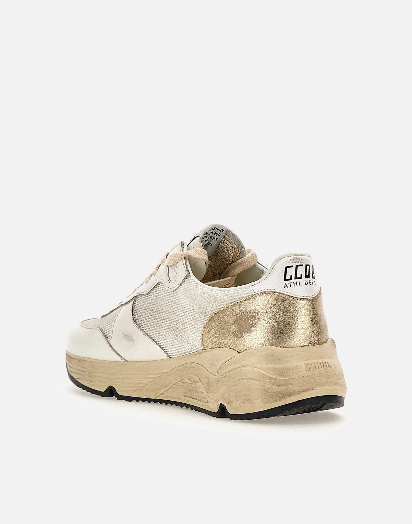 Golden Goose Running Sole Chunky Sneakers In Nude