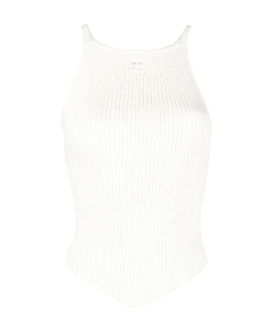 Courrèges Courreges Ivory Viscose Blend Top In Neutral