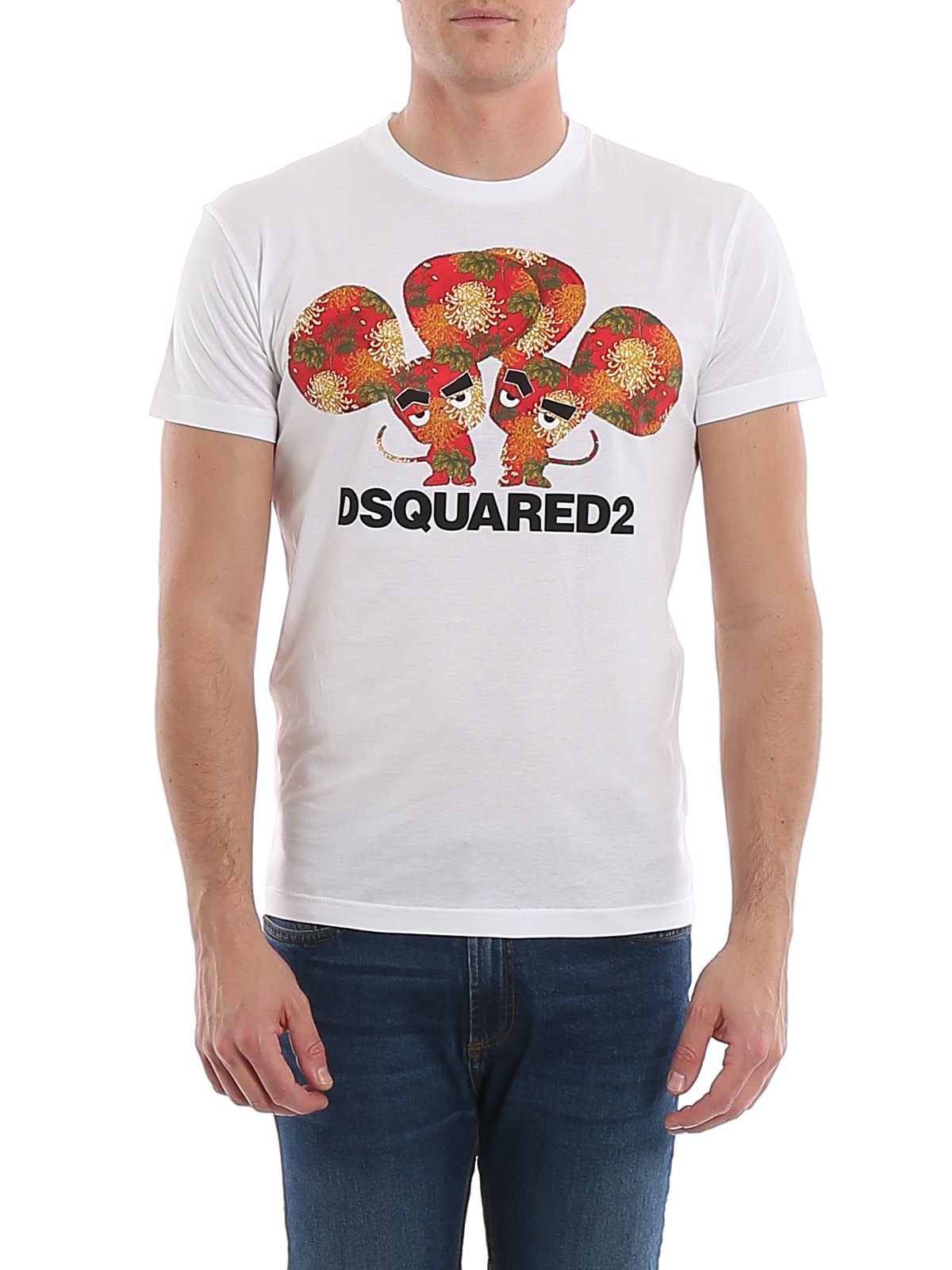 Dsquared2 Logo Printed T-shirt In White