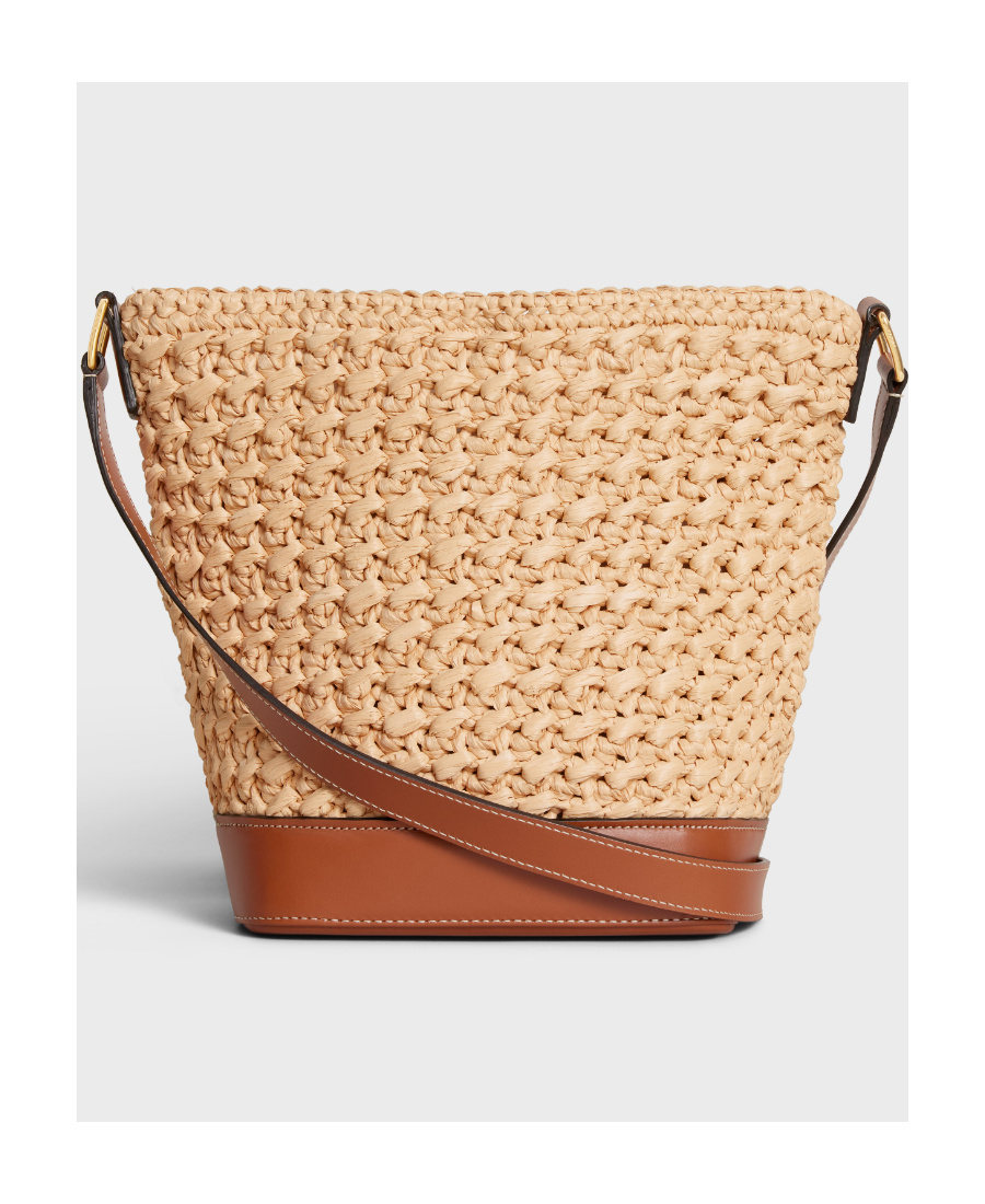 Celine Logo Shoulder Bag In Nude