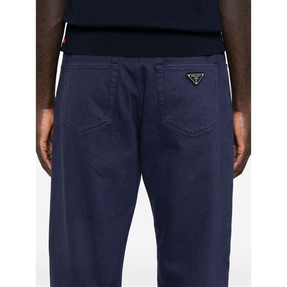 Prada Men Straight Leg Tapered Jeans In Blue