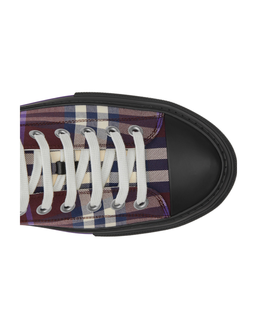 Burberry Vintage Check Low-top Sneakers In Black