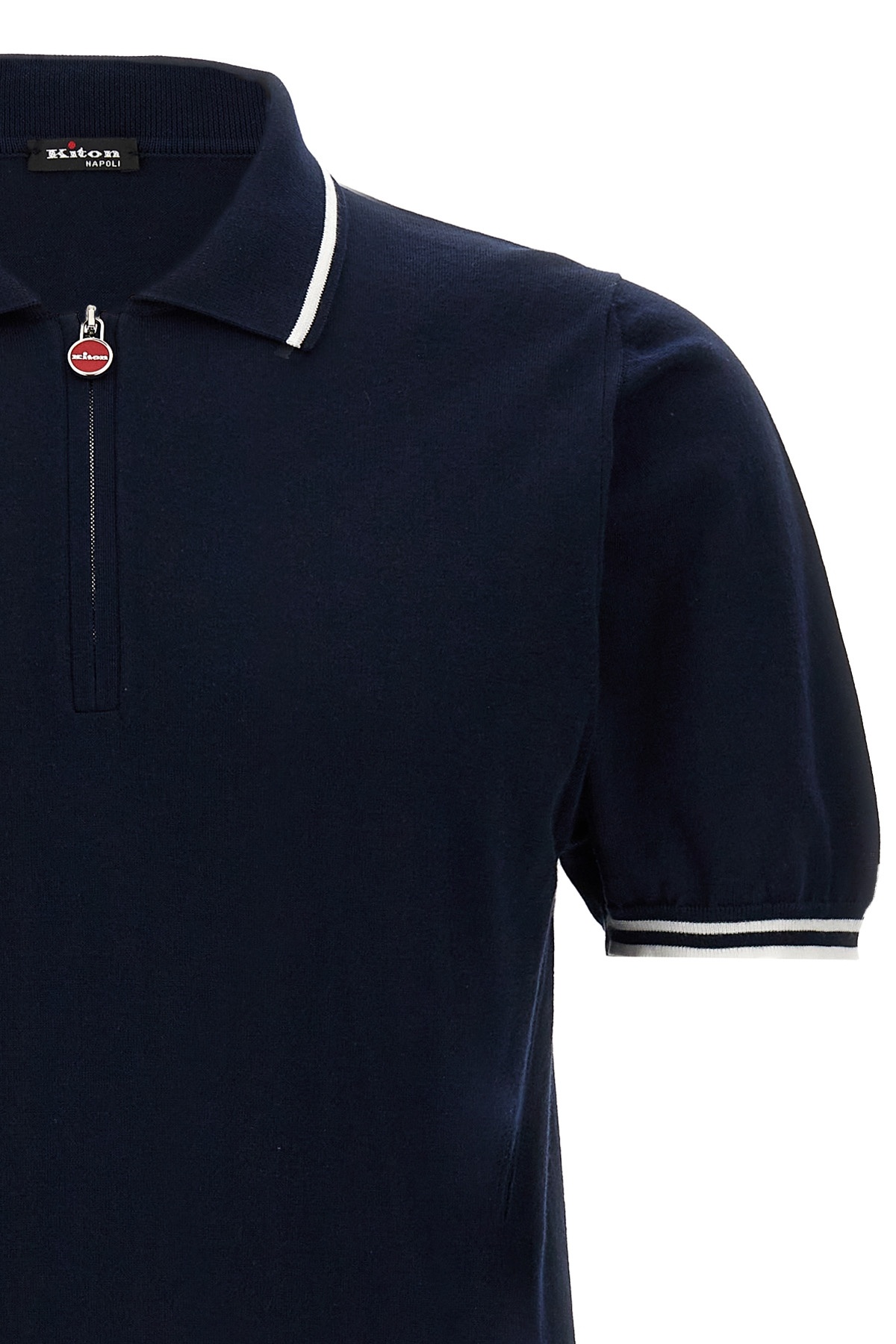 Shop Kiton Ciro Polo Shirt In Black