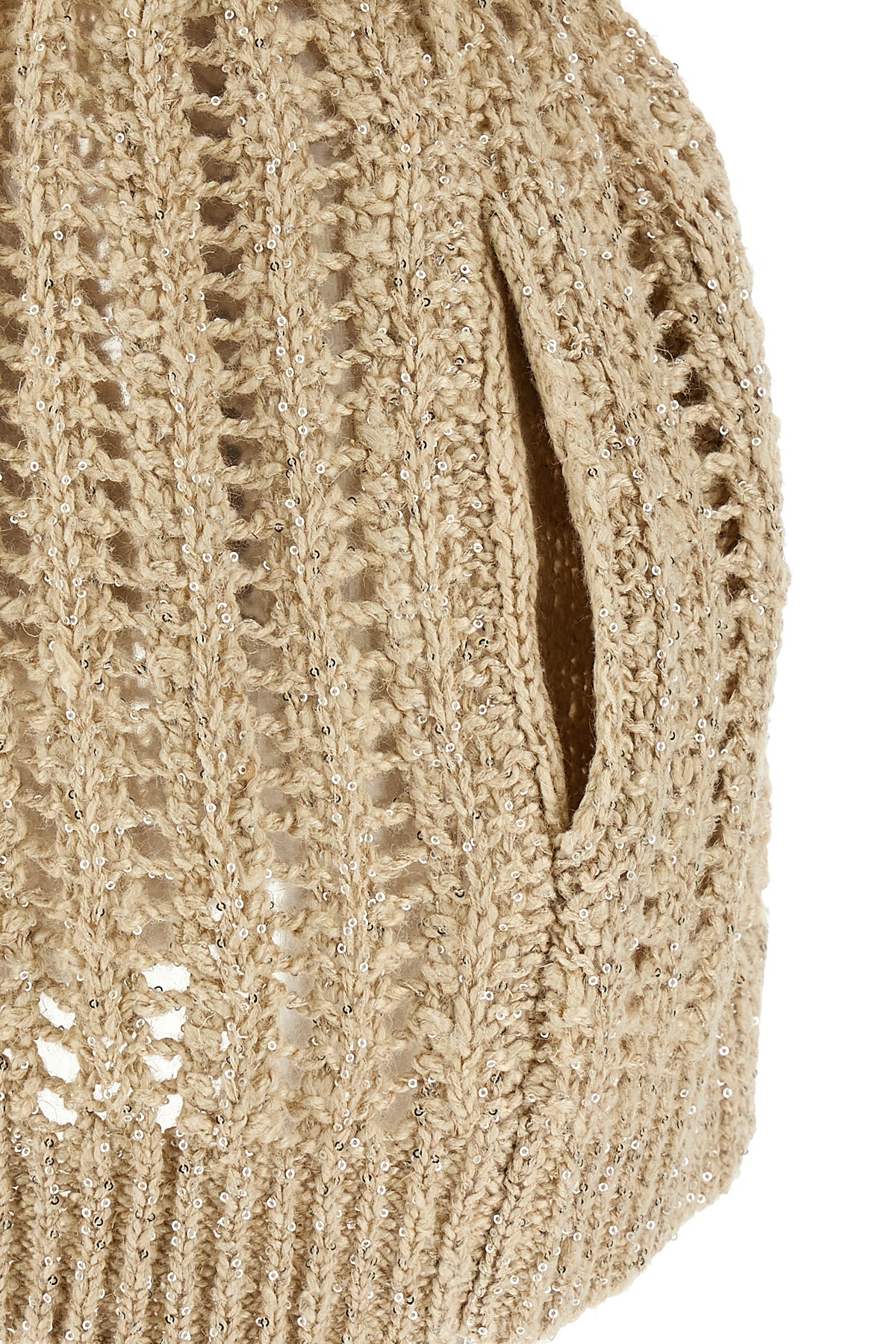 Brunello Cucinelli Cardigan Dazzling Sweaters And Cardigans Beige In Nude