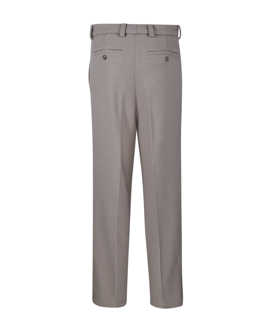 Shop Ami Alexandre Mattiussi Ami Paris Straight-leg Pleat-detailed Trousers In Gray