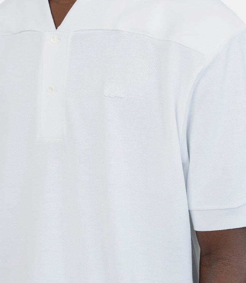 Lacoste Poloshirt Mit V-ausschnitt In White
