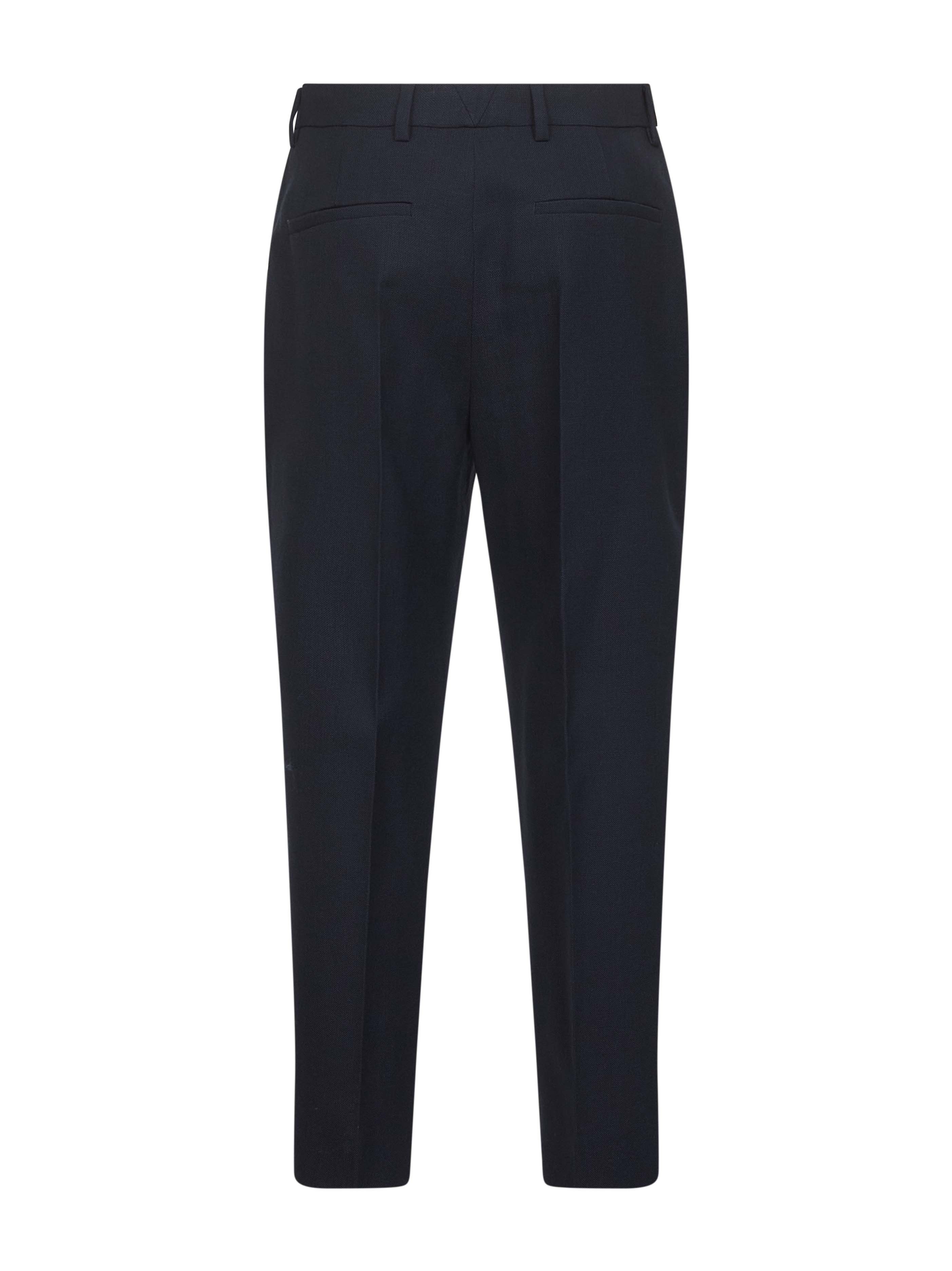 Prada Belt Loop Casual Pants In Blue